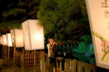 Capturing the lights and the pond