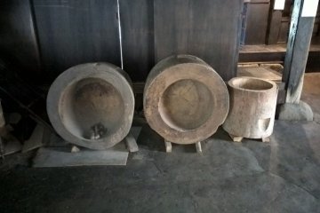 Old rice pounding bowls