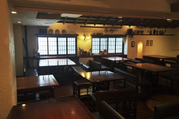 The dining area upstairs has plenty of tables