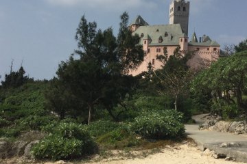 View of the main museum building from Breezebay Resort's beach.