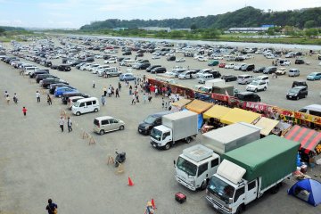 There is plenty of parking, but it takes time getting in and out of the area.
