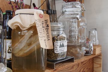 Homemade kombucha at MiseLMA