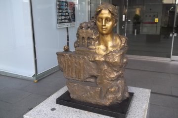A strange one outside an office