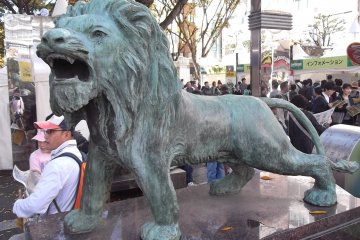 Guarding the end of Aoba Symbol Road