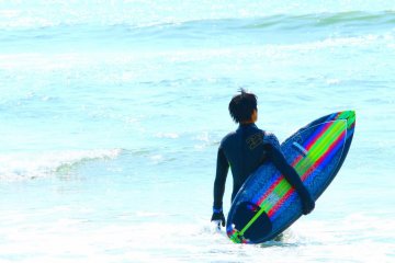 Heading into the water