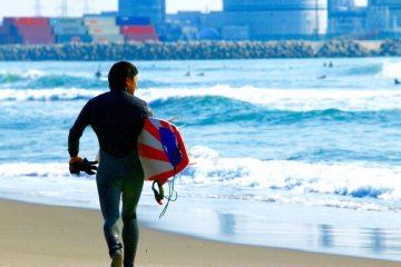 Surfing Near Sendai Port