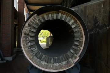 Machine parts are left scattered around the grounds that you can take a closer look at