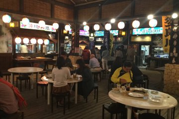 Sajian favorit di Okinawa seperti Goya Champuru dan Spam Musubi di The Village.