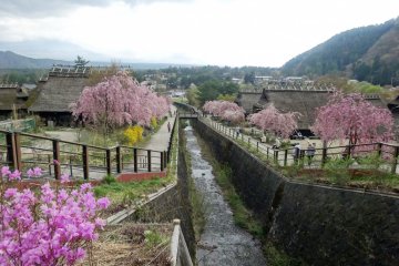 The small village is located on the shores of Lake Sai (Saiko)