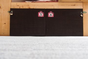 Personal lockers are found below your bed.