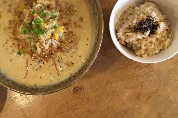 Vegan ramen at Morpho Cafe