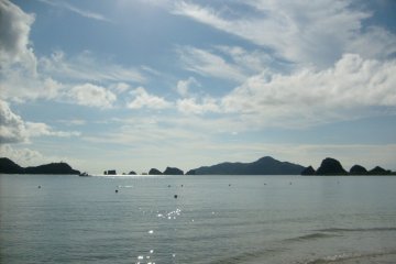 La vue d'une plage