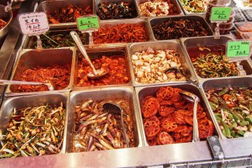 Nombreuses variétés de kimchi