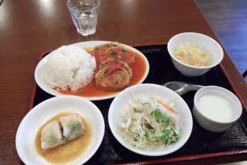 <p>My cheap, tasty and filling lunch set</p>