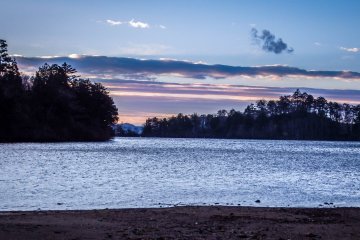 A view from the northern edge of the lake near Yumoto Onsen