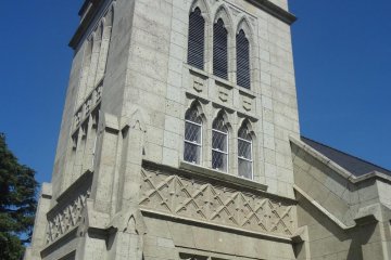 The current Yokohama Christ Church, designed by Morgan