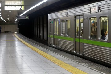 Metro train in Shinjuku, Tokyo