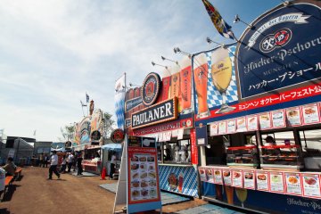 Booth of Paulaner, German branded beer