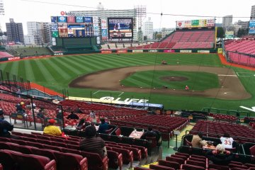 Pre-game at the stadium