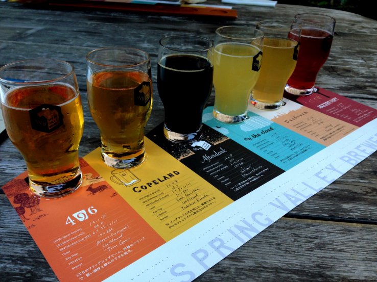 Beer Flight: six different craft beers