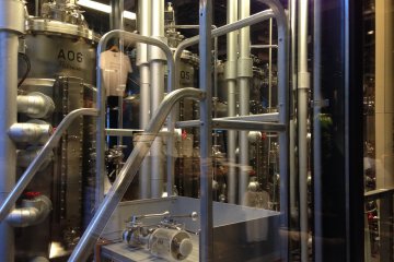 Brewing equipment inside the restaurant