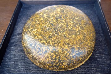 Jelly face-wash infused with specks of gold leaf
