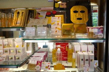 Gold leaf is extremely popular with face masks, hand creams and more 