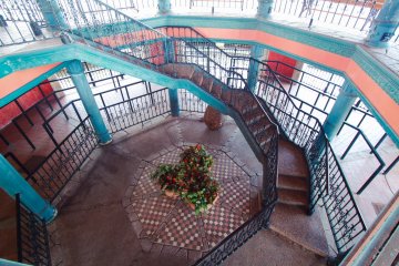 Details inside the Highdive Pavillion