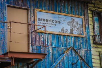 American vintage clothing store