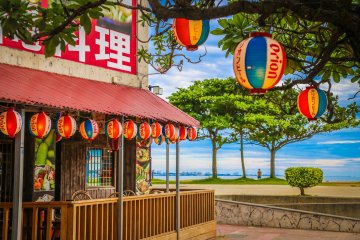 There are many restaurants including Western, Japanese and local Okinawa cuisines