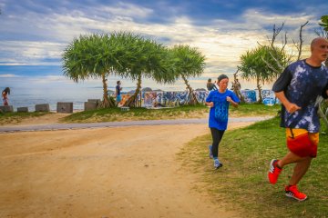 Many locals go for a run around Sunset Beach in the afternoon