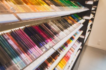 Rows and tows of colour pencils at K. Itoya
