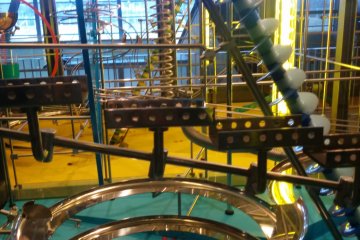 A ball and sound contraption