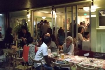 <p>The terrace at the front is a good place to chill out or do some people-watching</p>