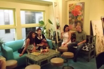 <p>Chillin' on the couch</p>