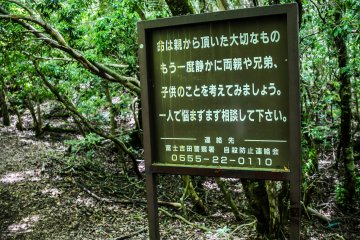 You could find signs put up by the police with messages like"Your life is a precious gift from your parents" 