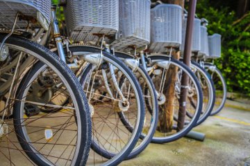 You can rent a bike to explore the tiny island