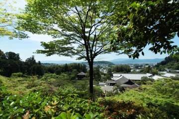 View atop the hill of the temple grounds