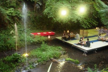 Kibune's Kawadoko, restaurants where in summer you sit on platforms suspended just above the waters of the river