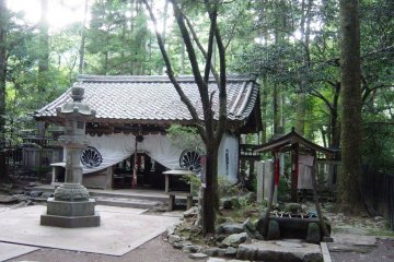 Secluded mountain temple along the Kurama-Kibune hiking trail