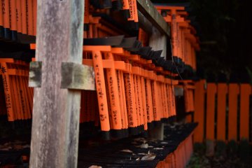 Archive of businesses who donated torii gates as means of paying respect to Inari, the patron of business