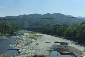 La vue du départ du parcours A et C