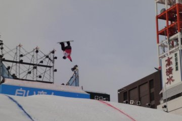 Snowboarding demonstration at Snow Festival