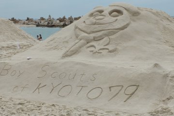 One of the many sand art creations