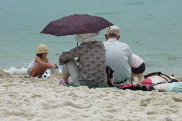 Relaxing on the beach