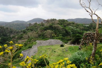 From Nakijin you have a commanding view of the neighboring hills