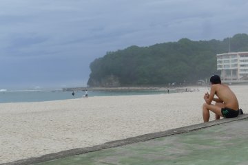 La plage est rarement aussi vide
