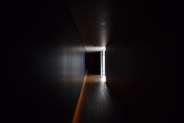 Hallway leading to first exhibition room