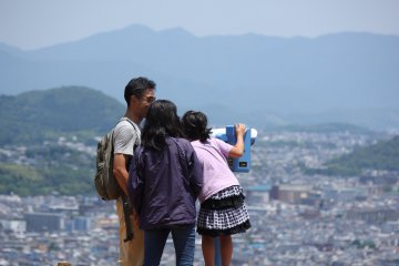 The park has a panoramic view of Kyoto.
