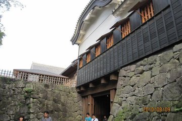 The entrance to the underground passage leading to the castle